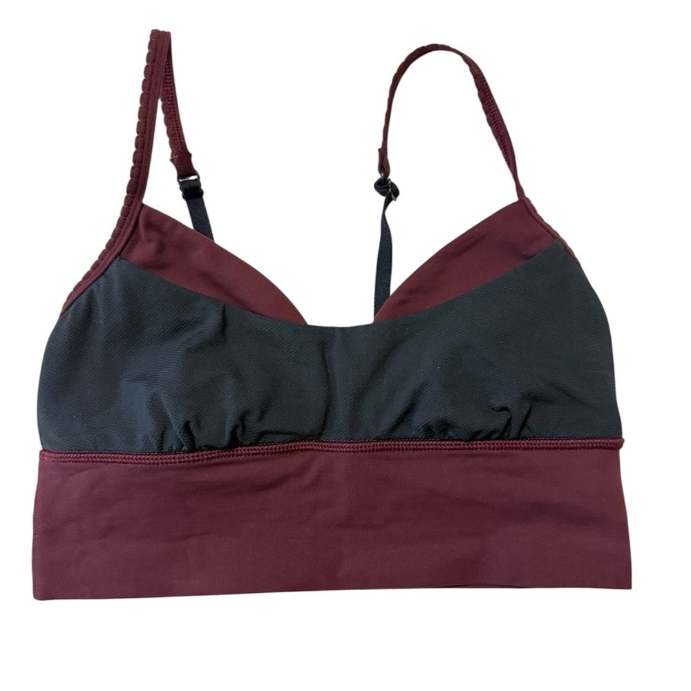 Lululemon Adjustable Strap Women’s Sports Bra Burgundy Black Size 4